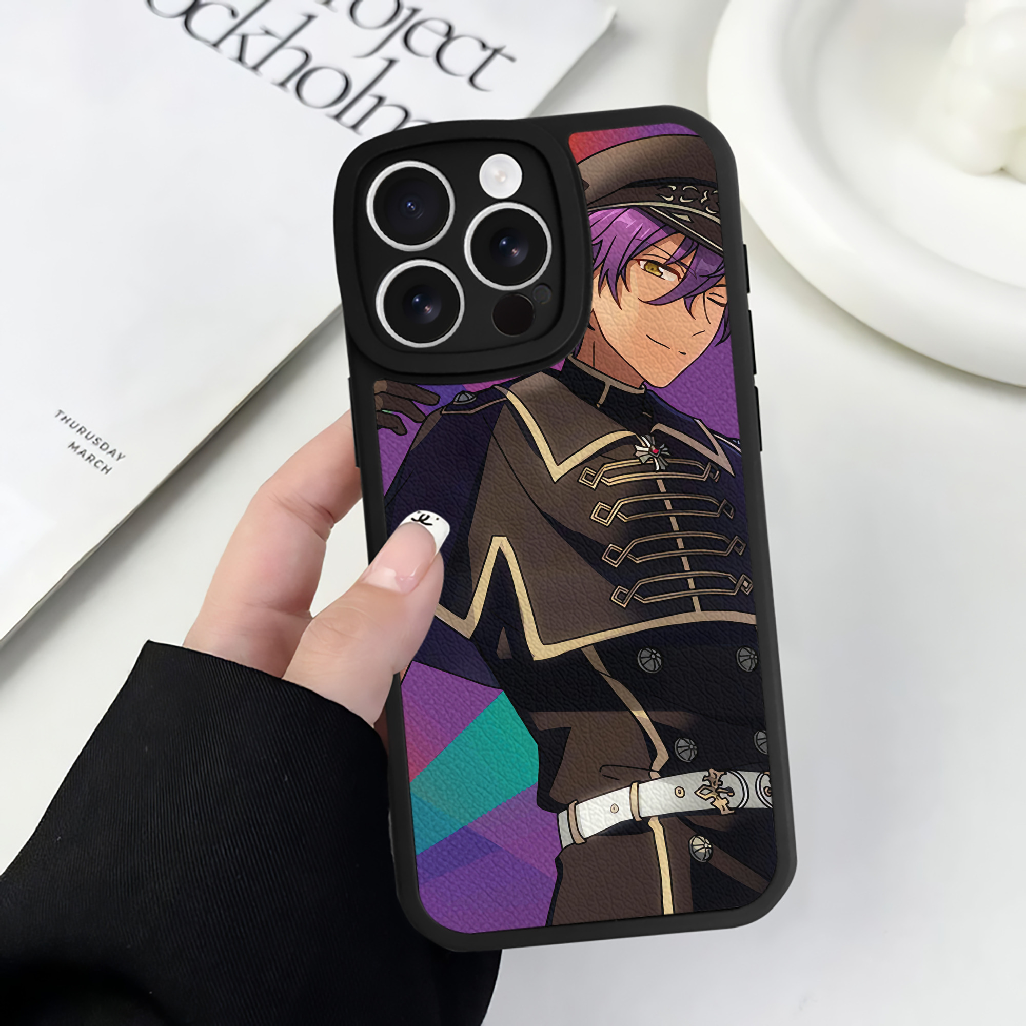 （画像用） あんさんぶるスターズ! Ensemble Stars 【iPhone 16シリーズ対応】シリコンスマホケース（レザー調） 材質：シリコン